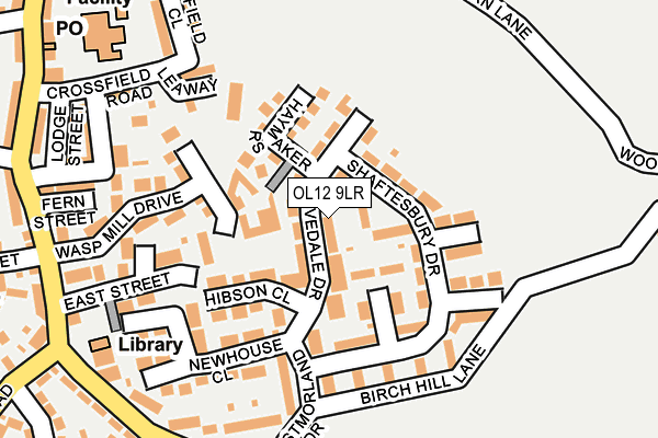 OL12 9LR map - OS OpenMap – Local (Ordnance Survey)