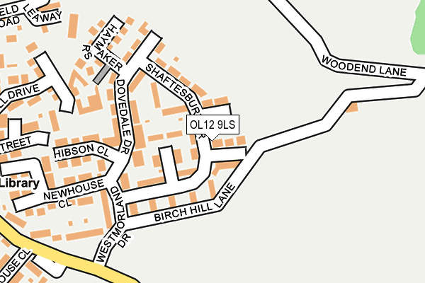 OL12 9LS map - OS OpenMap – Local (Ordnance Survey)