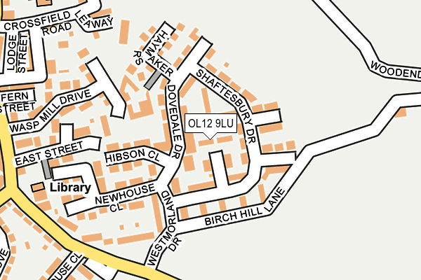 OL12 9LU map - OS OpenMap – Local (Ordnance Survey)