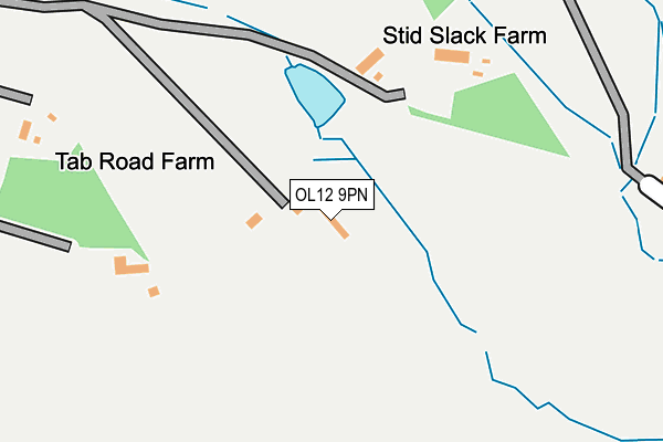 OL12 9PN map - OS OpenMap – Local (Ordnance Survey)