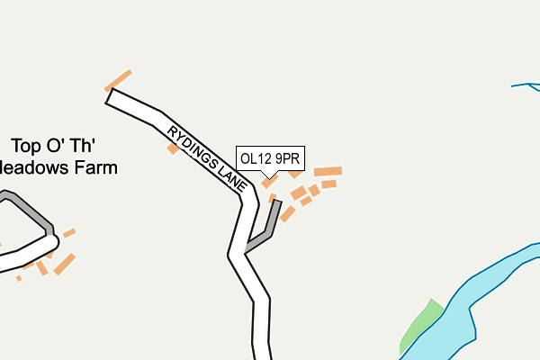 OL12 9PR map - OS OpenMap – Local (Ordnance Survey)