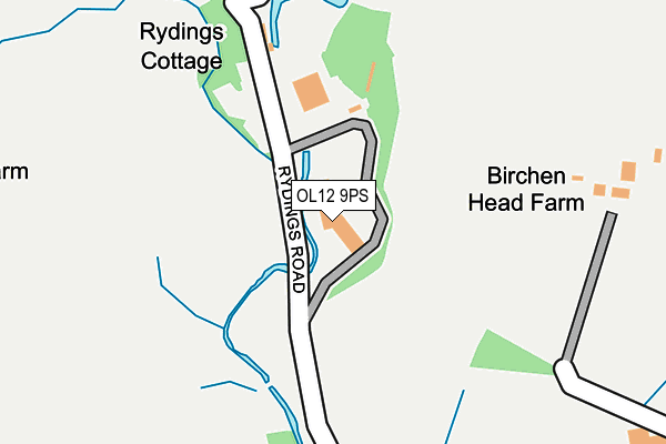 OL12 9PS map - OS OpenMap – Local (Ordnance Survey)