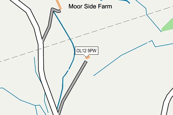 OL12 9PW map - OS OpenMap – Local (Ordnance Survey)