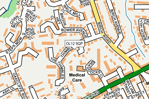 OL12 9QP map - OS OpenMap – Local (Ordnance Survey)