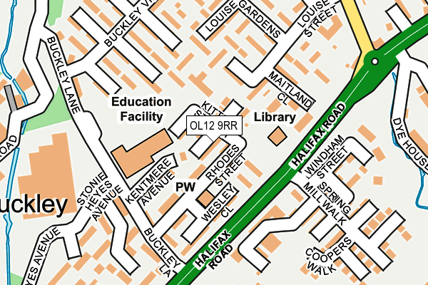 OL12 9RR map - OS OpenMap – Local (Ordnance Survey)