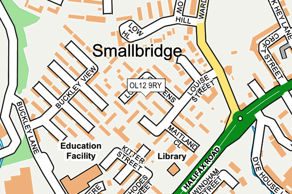 OL12 9RY map - OS OpenMap – Local (Ordnance Survey)