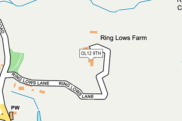 OL12 9TH map - OS OpenMap – Local (Ordnance Survey)
