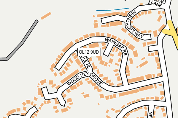 OL12 9UD map - OS OpenMap – Local (Ordnance Survey)