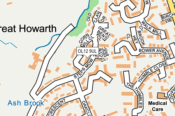 OL12 9UL map - OS OpenMap – Local (Ordnance Survey)