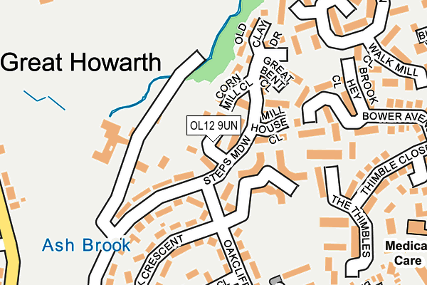 OL12 9UN map - OS OpenMap – Local (Ordnance Survey)