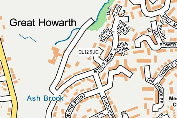 OL12 9UQ map - OS OpenMap – Local (Ordnance Survey)