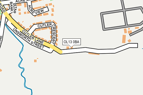 OL13 0BA map - OS OpenMap – Local (Ordnance Survey)