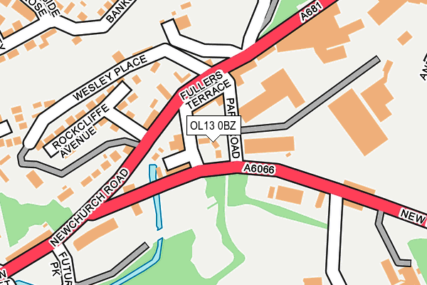 OL13 0BZ map - OS OpenMap – Local (Ordnance Survey)