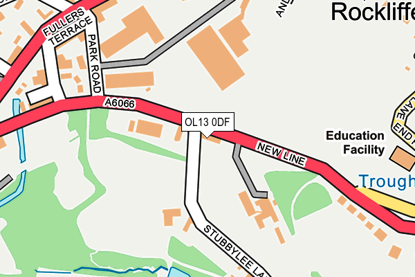 OL13 0DF map - OS OpenMap – Local (Ordnance Survey)