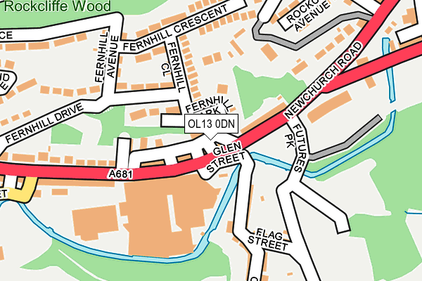 OL13 0DN map - OS OpenMap – Local (Ordnance Survey)