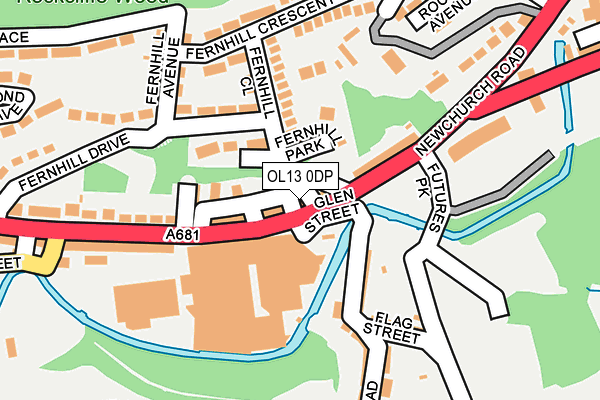 OL13 0DP map - OS OpenMap – Local (Ordnance Survey)