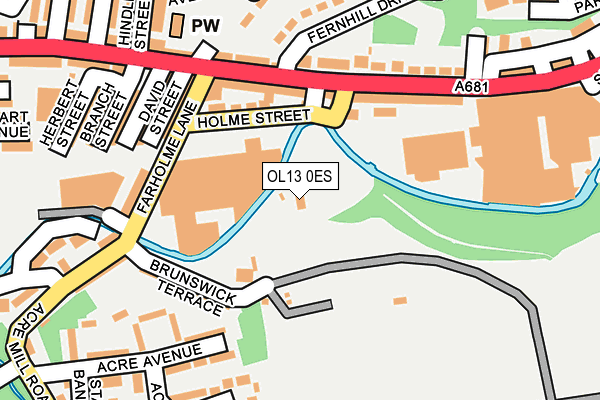 OL13 0ES map - OS OpenMap – Local (Ordnance Survey)