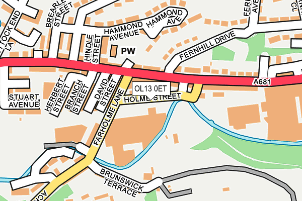 OL13 0ET map - OS OpenMap – Local (Ordnance Survey)