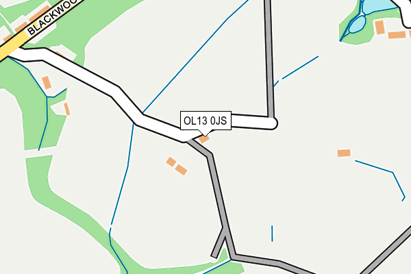 OL13 0JS map - OS OpenMap – Local (Ordnance Survey)