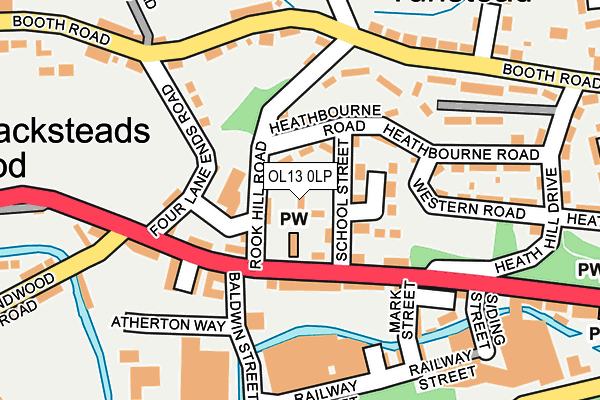 OL13 0LP map - OS OpenMap – Local (Ordnance Survey)