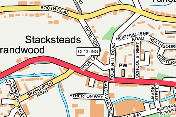 OL13 0NG map - OS OpenMap – Local (Ordnance Survey)