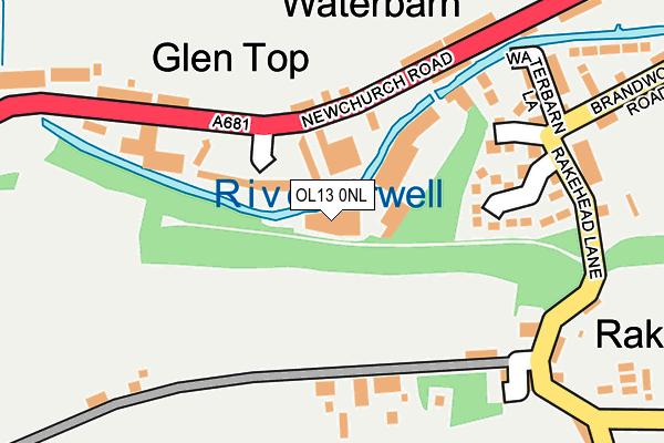 OL13 0NL map - OS OpenMap – Local (Ordnance Survey)