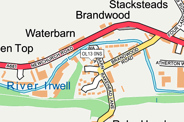 OL13 0NS map - OS OpenMap – Local (Ordnance Survey)