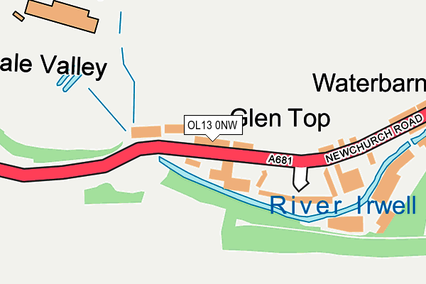 OL13 0NW map - OS OpenMap – Local (Ordnance Survey)