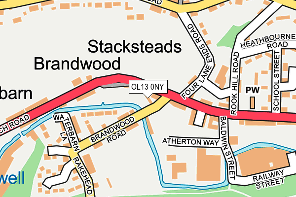 OL13 0NY map - OS OpenMap – Local (Ordnance Survey)