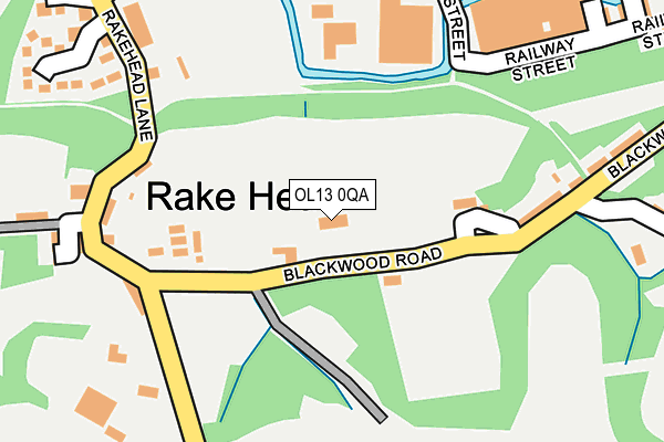 OL13 0QA map - OS OpenMap – Local (Ordnance Survey)