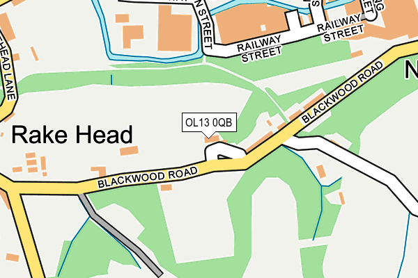 OL13 0QB map - OS OpenMap – Local (Ordnance Survey)