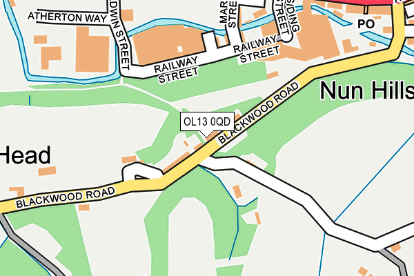 OL13 0QD map - OS OpenMap – Local (Ordnance Survey)