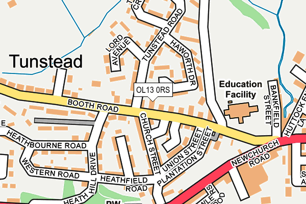 OL13 0RS map - OS OpenMap – Local (Ordnance Survey)