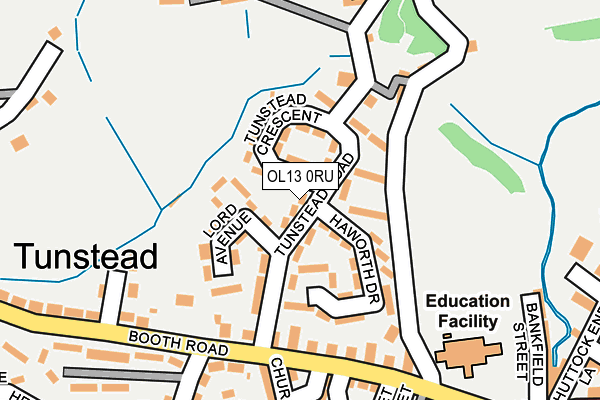 OL13 0RU map - OS OpenMap – Local (Ordnance Survey)