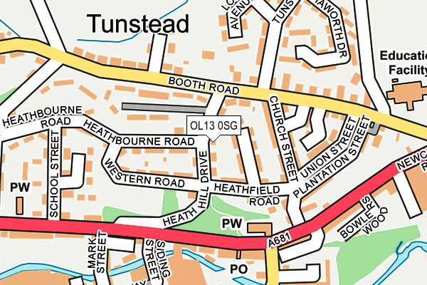 OL13 0SG map - OS OpenMap – Local (Ordnance Survey)