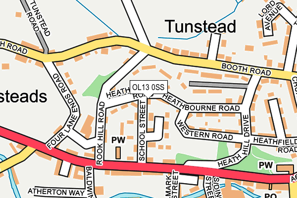 OL13 0SS map - OS OpenMap – Local (Ordnance Survey)