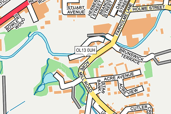 OL13 0UH map - OS OpenMap – Local (Ordnance Survey)