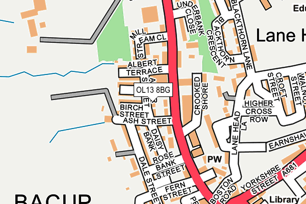 OL13 8BG map - OS OpenMap – Local (Ordnance Survey)