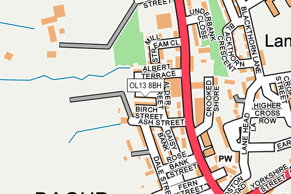 OL13 8BH map - OS OpenMap – Local (Ordnance Survey)