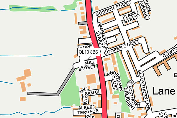 OL13 8BS map - OS OpenMap – Local (Ordnance Survey)