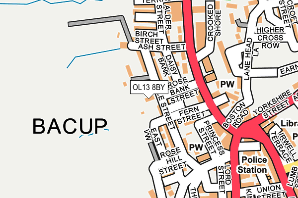 OL13 8BY map - OS OpenMap – Local (Ordnance Survey)