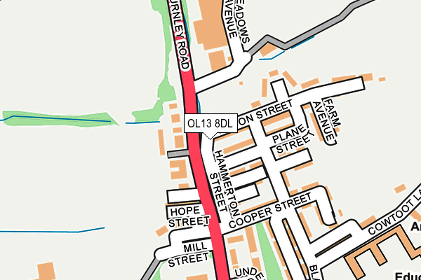 OL13 8DL map - OS OpenMap – Local (Ordnance Survey)