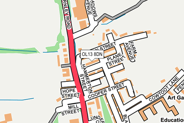 OL13 8DN map - OS OpenMap – Local (Ordnance Survey)