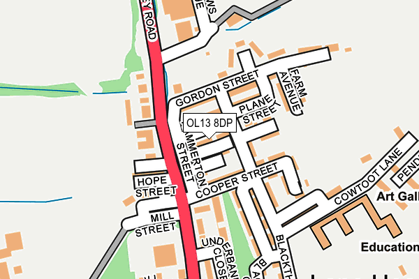 OL13 8DP map - OS OpenMap – Local (Ordnance Survey)