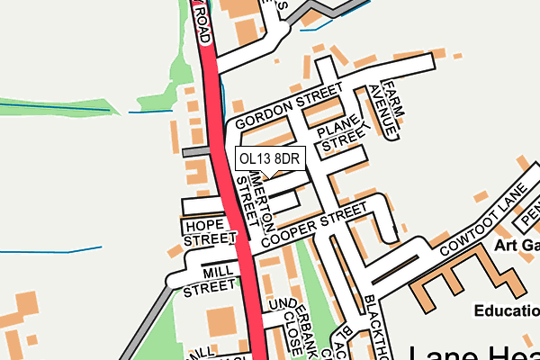 OL13 8DR map - OS OpenMap – Local (Ordnance Survey)