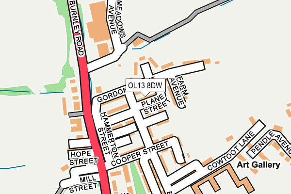 OL13 8DW map - OS OpenMap – Local (Ordnance Survey)