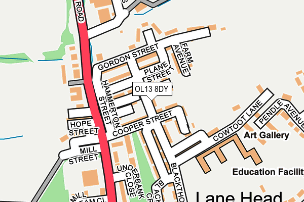 OL13 8DY map - OS OpenMap – Local (Ordnance Survey)