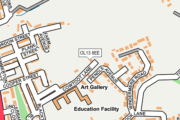 OL13 8EE map - OS OpenMap – Local (Ordnance Survey)