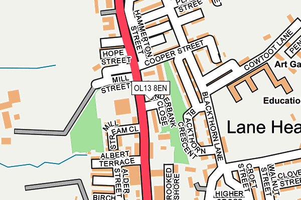 OL13 8EN map - OS OpenMap – Local (Ordnance Survey)