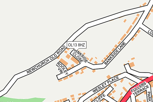 OL13 8HZ map - OS OpenMap – Local (Ordnance Survey)